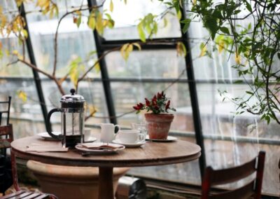 Sample Photo - Bistro table by the window.
